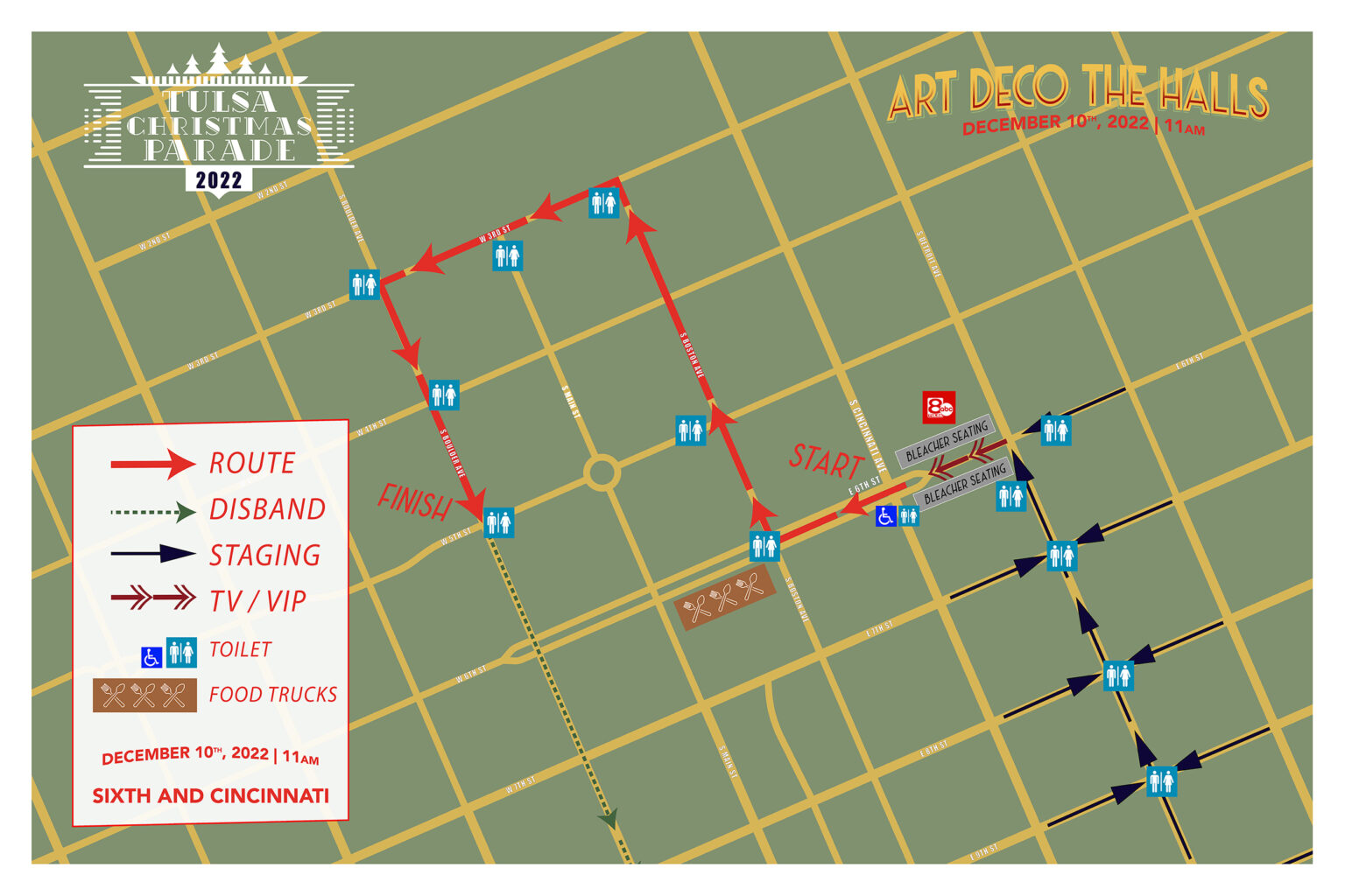 Map Tulsa Christmas Parade 2024